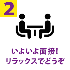 いよいよ面接！リラックスでどうぞ